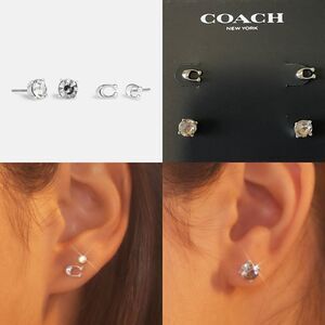 Coach Signature C Stud Earrings Set